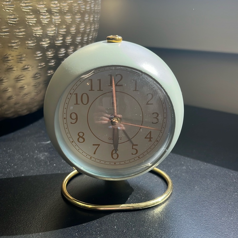 Mint Boho alarm clock
